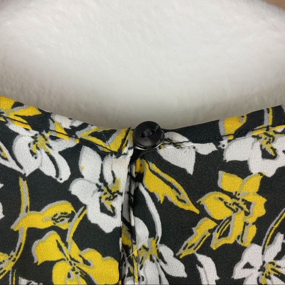 Banana Republic Yellow Floral Mesh Blouse - Picture 4 of 6
